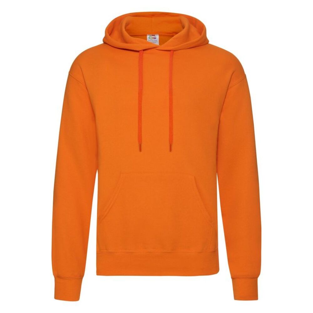 Fruit of the Loom Mens Classic  Hoodie / Orange